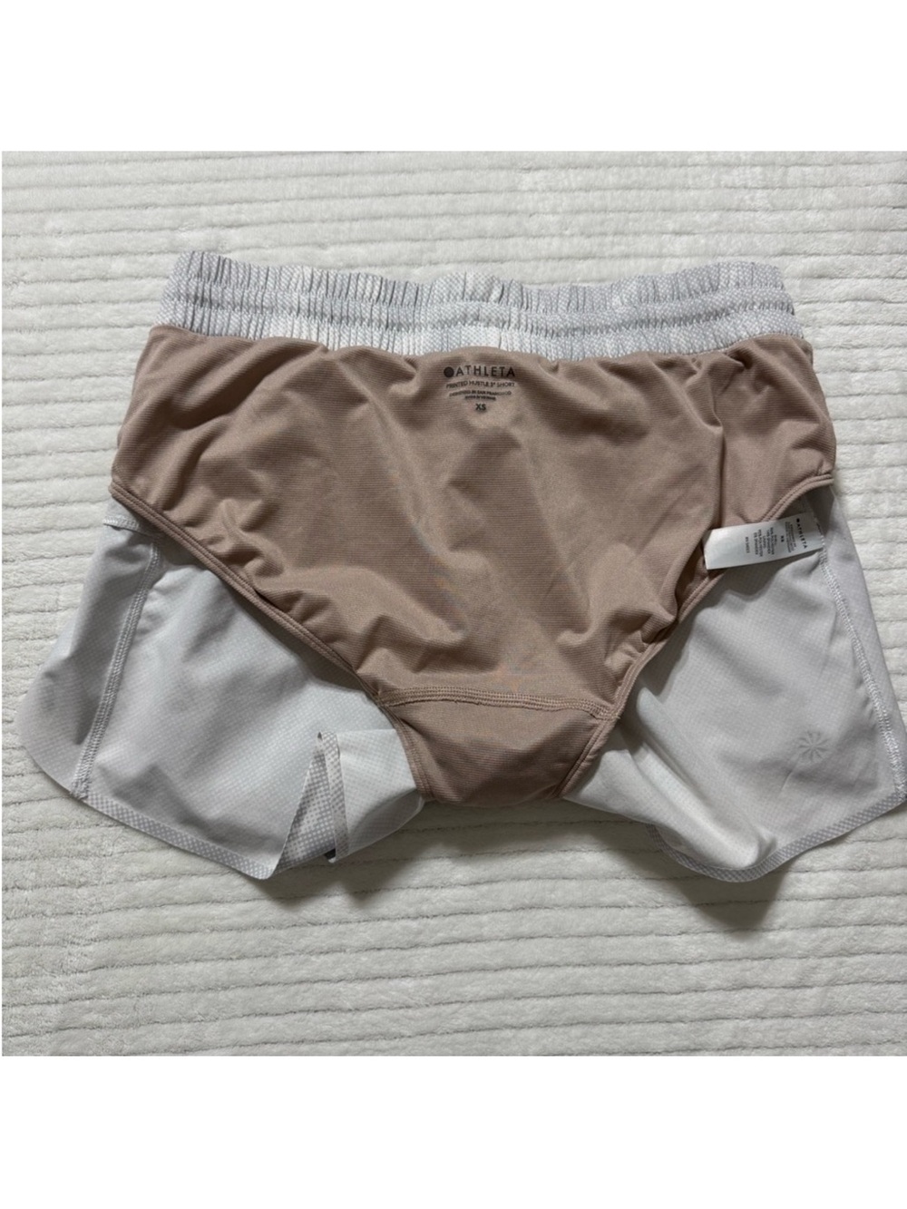 Athleta Layered Athletic Shorts in Lavender and Light Gray - Picture 10 of 12